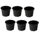 VASO FLOR REDONDO N.02 NUTRIPLAST 10cm COMUM - PRETO - KIT C/6 UN