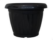 Vaso flor Romano Cachepot Plantas Plastico N2- Preto