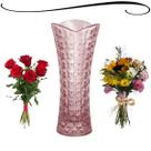 Vaso Floreiro Decorativo de Mesa Vidro Cristal Ecológico Para Decoração Plantas Flores Utensílio Chevalier Transparente