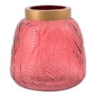 Vaso folhagem rosé