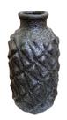 Vaso garrafa de ceramica preto rustico