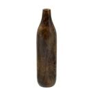 VASO GARRAFA DECORATIVO EM MADEIRA NA COR MARROM 42cm VASO GARRAFA DECORATIVO EM MADEIRA NA COR MARROM 42cm