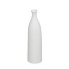 Vaso garrafa decorativo riscato em ceramica branco - 26cm