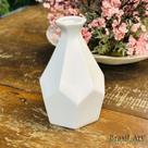 Vaso Garrafa Geométrico G Off White Liso Cerâmica Fosco Elegante