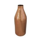 Vaso Garrafa Maior Metal Rose Gold Textura Martelada Luxo