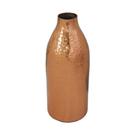 Vaso Garrafa Menor Metal Rose Gold Textura Martelada Luxo