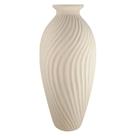 Vaso garrafa ondulada bege rustico 40cm