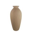 VASO GARRAFA ONDULADA MARROM RUSTICO 34cm