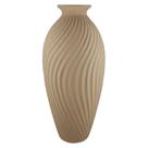 VASO GARRAFA ONDULADA MARROM RUSTICO 40cm