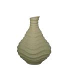 VASO GARRAFA ONDULADA VERDE OXIDO 31cm