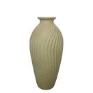 VASO GARRAFA ONDULADA VERDE OXIDO 34cm