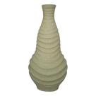 VASO GARRAFA ONDULADA VERDE OXIDO 39cm
