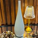 Vaso Garrafa Slim Alongado M em Cerâmica Off-White/Granito - Minimalista Vaso Garrafa Slim Alongado M em Cerâmica Off-White/Granito - Minimalista