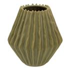 Vaso geometrico decorativo em porcelana na cor verde 20cm Vaso geometrico decorativo em porcelana na cor verde 20cm
