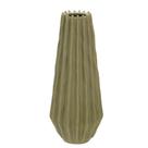 Vaso geometrico decorativo em porcelana na cor verde 33cm - Espressione