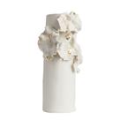 Vaso Giverny Gold em Porcelana Com Flores Aplicadas e Ouro G