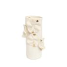 Vaso Giverny Gold em Porcelana Com Flores Aplicadas e Ouro M