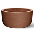 Vaso Grafiato Redondo Baixo 15 (7L) Cor Ferrugem NUTRIPLAN