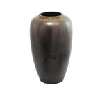 Vaso Grande Ceramica Marrom Redondo Design Sofisticado Luxo