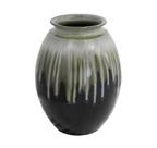 Vaso Grande Cerâmica Verde Escorrido e Preto Luxo Vaso Grande Cerâmica Verde Escorrido e Preto Luxo
