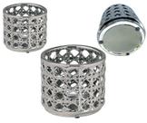 Vaso Grande Decorativo Cerâmica Redondo Prateado 18cm