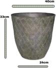 Vaso Grande Liso Cinza Escuro para Planta Decoração Flores Sala e Área Externa Vaso Grande Liso Cinza Escuro para Planta Decoração Flores Sala e Área Externa