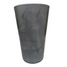 Vaso Grande Marmorizado 60cm Polietileno Decoração Jardim - Cinza
