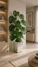 Vaso Grande Planta Espelho Prata Luxo Vaso Grande Planta Espelho Prata Luxo