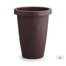 Vaso Grego Redondo Extra Grande 32L Plástico Resistente Decorativo Sem Prato Jardim Varanda Interno