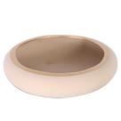 Vaso Ikebana Baixo Cerâmica Fosca Decor de Plantas Garden - Bege Gold