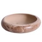 Vaso Ikebana Baixo Cerâmica Fosca Decor de Plantas Garden - Bege Mescla