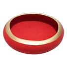 Vaso Ikebana Baixo Cerâmica Fosca Decor de Plantas Garden - Red Gold