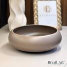 Vaso Ikebana Tradicional G Licor de Cacau - Cerâmica Tons Terrosos