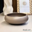 Vaso Ikebana Tradicional M Licor de Cacau - Cerâmica Tons Terrosos