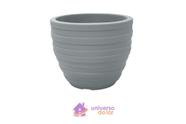 Vaso Inca Tramontina em Polietileno Cimento 38 cm Vaso Inca Tramontina em Polietileno Cimento 38 cm