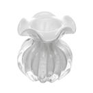 Vaso Italy Em Vidro Branco Leitoso 10x11cm Wolff