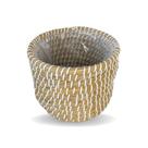 Vaso Jane Branco 25x22cm Fibra Natural