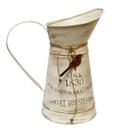 Vaso Jarro Decor de Metal Provençal Bege com Pássaro 31 cm Vaso Jarro Decor de Metal Provençal Bege com Pássaro 31 cm