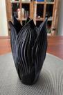 Vaso Jarro Decorativo Folhas Plástico 20cm Decoração Sala Quarto Rack Escritório