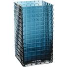 VASO KALIL DECORATIVO ENFEITE VIDRO 24x13x13cm AZUL