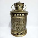 Vaso Lamparina Indiana de Ferro Dourado 36 cm de Altura