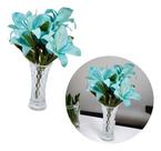Vaso Luxo 18cm Decoração Arranjo Flores Mesa Sala Vidro