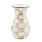 Vaso MACKENZIE-CHILDS Esmaltado com Estampa Xadrez Mocha 15x15x30 cm