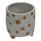 Vaso Magical Cachepô 11x12x12cm Cerâmica Dourado