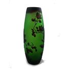 Vaso Manhattan Chic Antigo de Vidro Gravado Convexo 13,5 cm - Verde