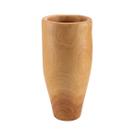 Vaso marrom madeira decorativo 30,5 cm flor arte