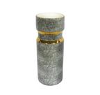 Vaso Medio Porcelana Nobre Texturizada Cinza Filetado Luxo Vaso Medio Porcelana Nobre Texturizada Cinza Filetado Luxo