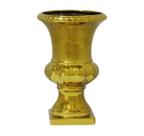 Vaso Menor Cerâmica Nobre Dourado Design Classico Luxo