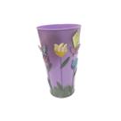 Vaso Metal Enfeite Jardim Quintal Varanda Borboleta Flor Lilas (SYBO-G7)