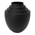 Vaso Metal Redondo Detalhe Degraus 25x25x31cm. Vaso Metal Redondo Detalhe Degraus 25x25x31cm.